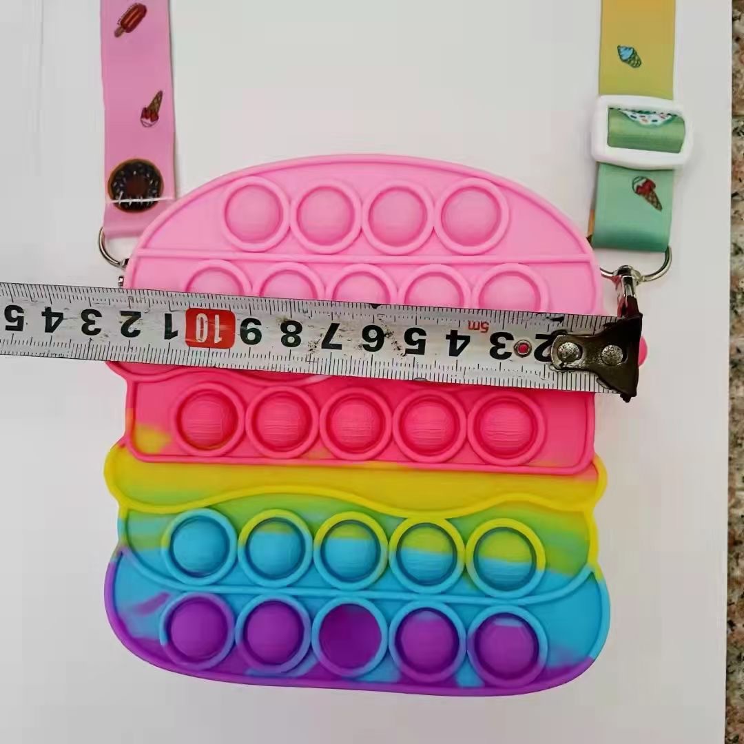 Cross-Border New Arrival Deratization Pioneer Hamburger Bag Deratization Pioneer Fingertip Decompression Bubble Messenger Bag Coin Purse