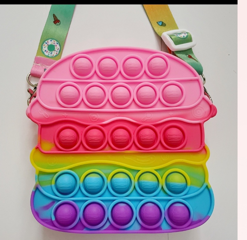 Cross-Border New Arrival Deratization Pioneer Hamburger Bag Deratization Pioneer Fingertip Decompression Bubble Messenger Bag Coin Purse