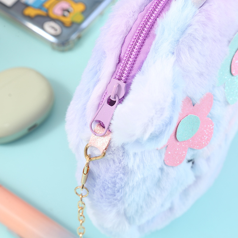 Winter New Cartoon Children's Colorful Plush Shoulder Bag Unicorn Coin Purse Kindergarten Cute Girl's Crossbody Bag