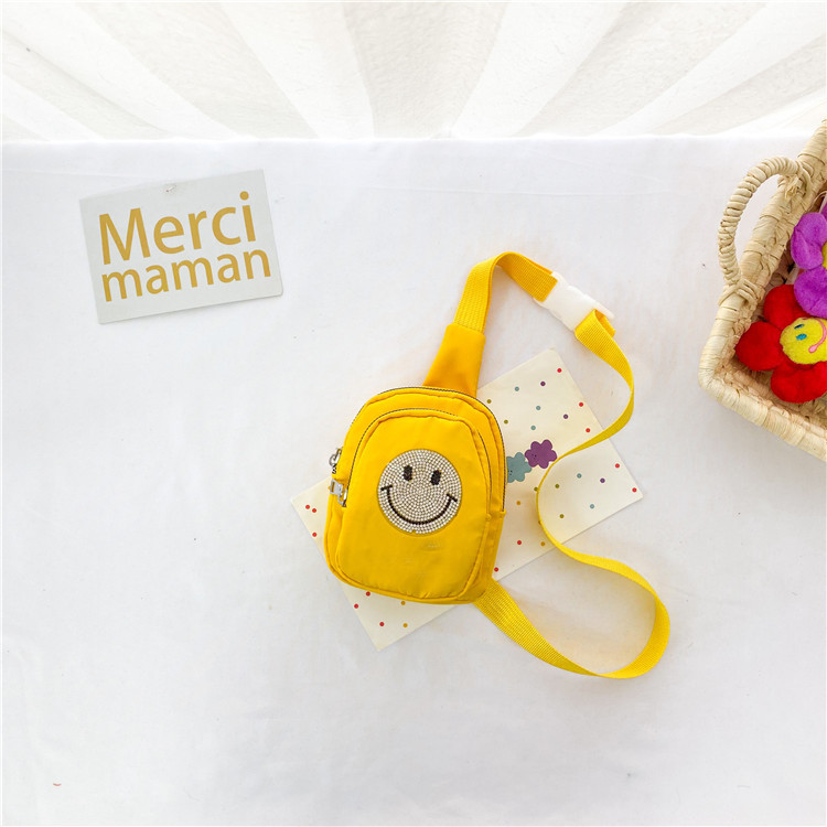 2021 Summer New Children's Bags Oxford Cloth Diamond Smiley Face Slanted Chest Bag Boys and Girls Fashion Shoulder Coin Purse 2021 Summer New Children's Bags Oxford Cloth Diamond Smiley Face Slanted Chest Bag Boys and Girls Fashion Shoulder Coin Purse