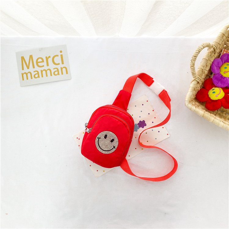 2021 Summer New Children's Bags Oxford Cloth Diamond Smiley Face Slanted Chest Bag Boys and Girls Fashion Shoulder Coin Purse 2021 Summer New Children's Bags Oxford Cloth Diamond Smiley Face Slanted Chest Bag Boys and Girls Fashion Shoulder Coin Purse