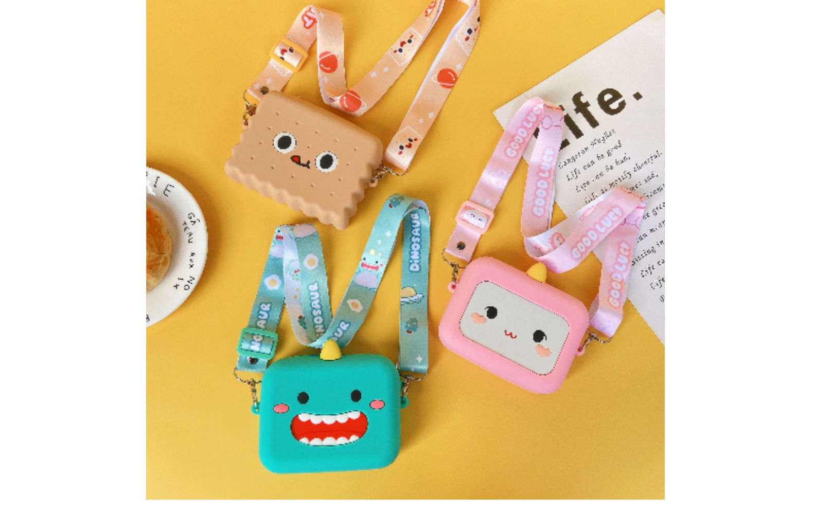 2021 New Square Silicone Coin Purse Toy Story Little Sister Net Red Bag Card Package Factory Direct Sales