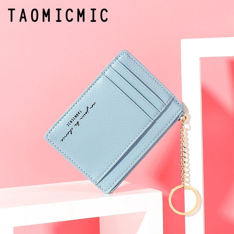 Yue Qian Kai New Zipper Women Coin Purse Korean Mini Key Chain Small Wallet Multiple Card Slots Card Holder Wallet