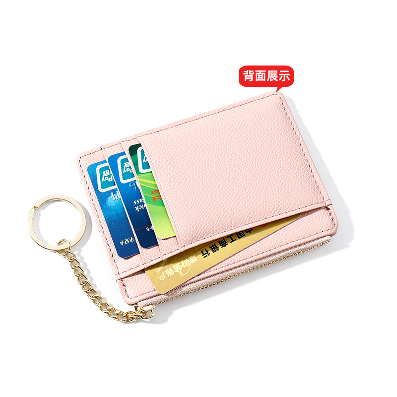 Yue Qian Kai New Zipper Women Coin Purse Korean Mini Key Chain Small Wallet Multiple Card Slots Card Holder Wallet