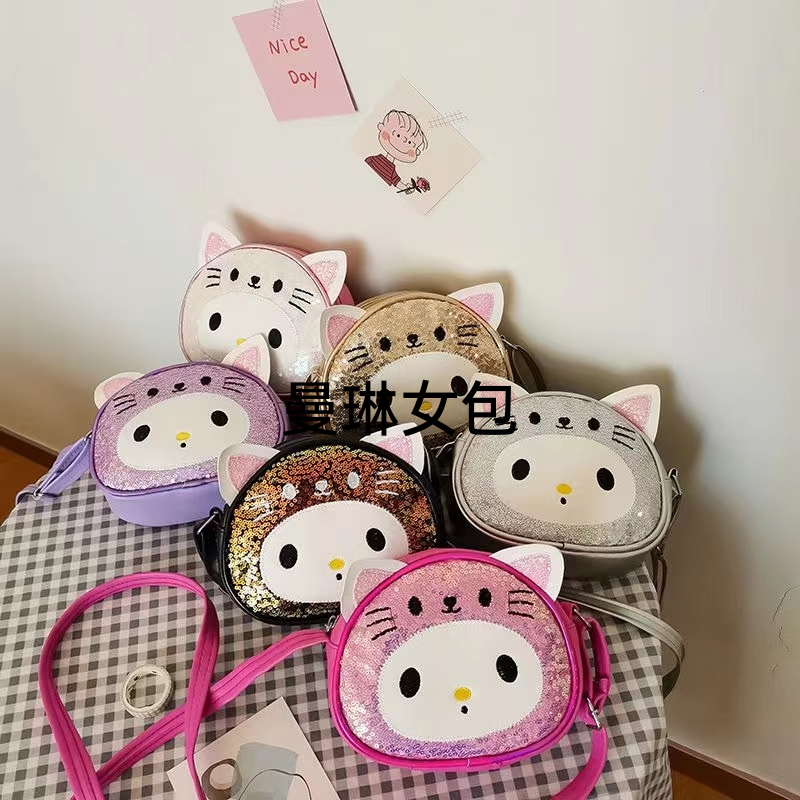 New Cartoon Children &#039;S Bag Cute Unicorn Sequined Baby Girl Accessories Coin Purse Mini Girl &#039;S Crossbody Bag