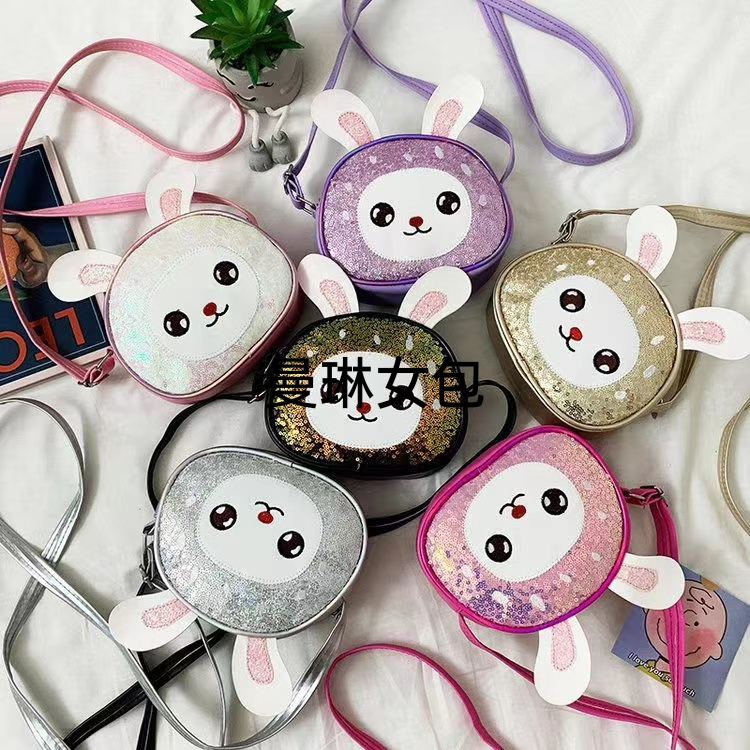 New Cartoon Children &#039;S Bag Cute Unicorn Sequined Baby Girl Accessories Coin Purse Mini Girl &#039;S Crossbody Bag