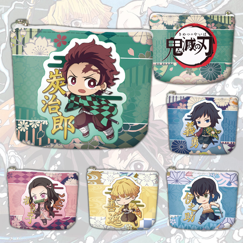 Cartoon Animation Coin Purse Date A Live REM Kimetsu No Yaiba Sora FGO Sakura Coin Bag Key Card Holder