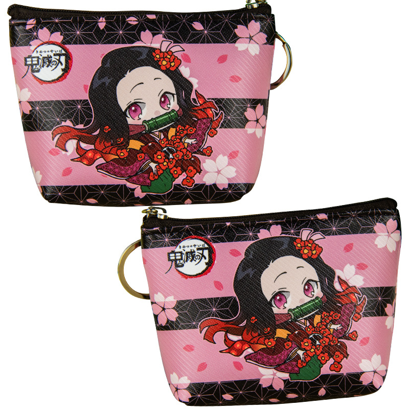 Cartoon Animation Coin Purse Date A Live REM Kimetsu No Yaiba Sora FGO Sakura Coin Bag Key Card Holder
