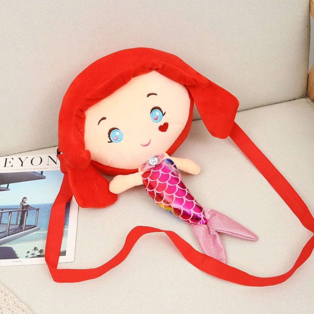Mermaid Plush School Bag Satchel Cartoon Children's Bags Mobile Phone Bag Coin Purse Luggage Mermaid Plush School Bag Satchel Cartoon Children's Bags Mobile Phone Bag Coin Purse Luggage