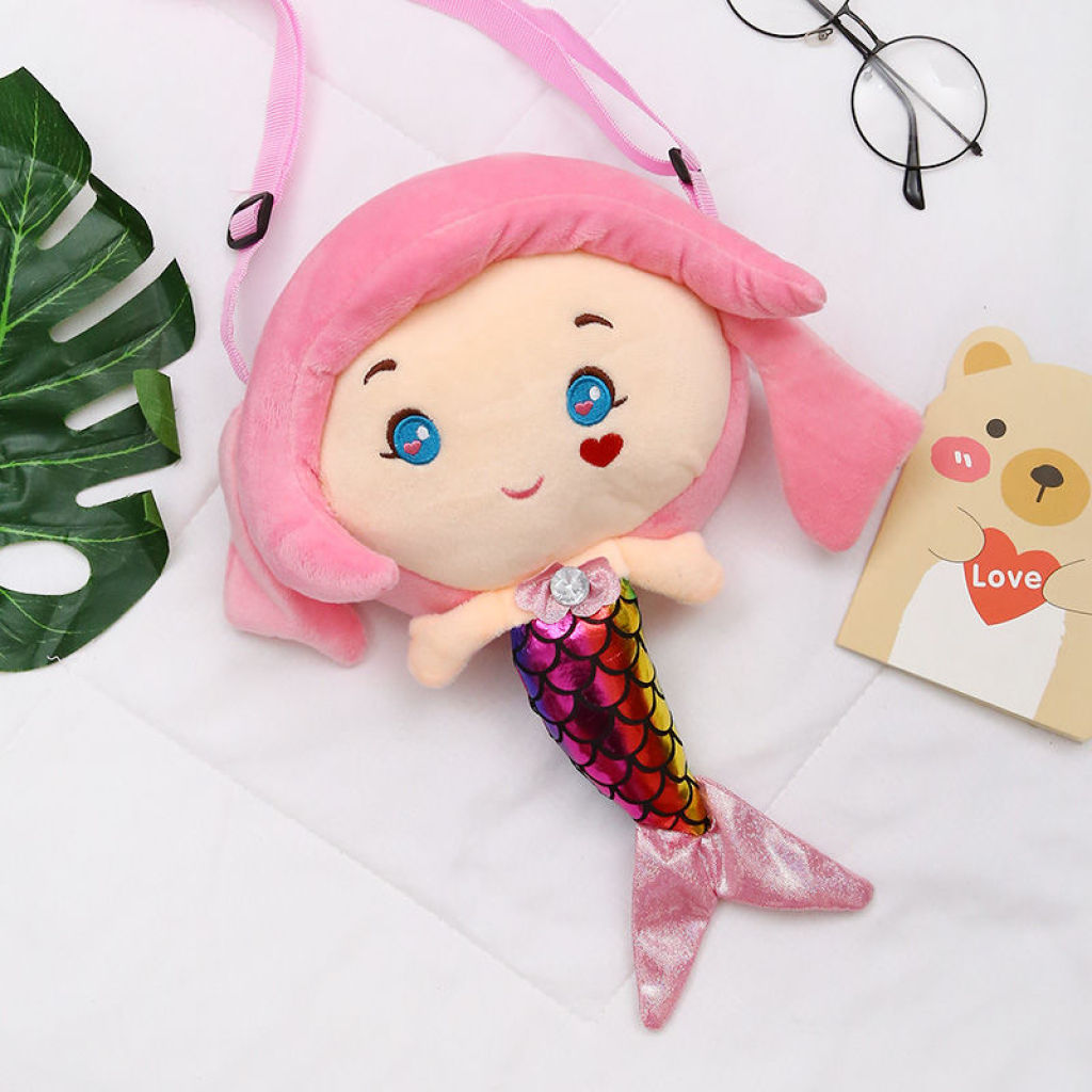 Mermaid Plush School Bag Satchel Cartoon Children's Bags Mobile Phone Bag Coin Purse Luggage Mermaid Plush School Bag Satchel Cartoon Children's Bags Mobile Phone Bag Coin Purse Luggage