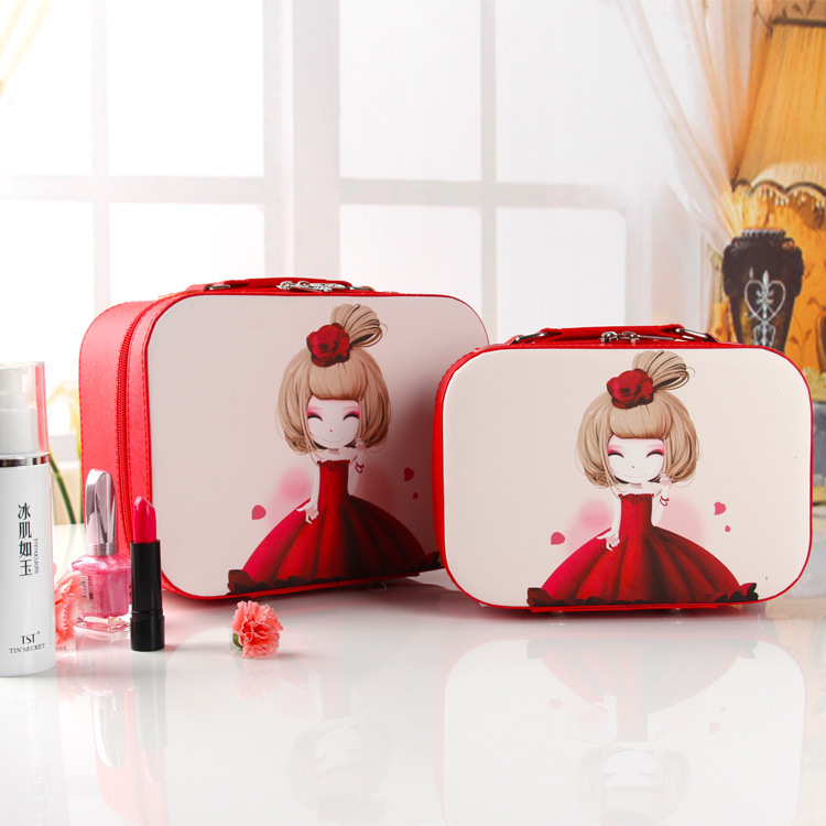 Factory Direct Sales New Portable Large Capacity Portable Cosmetic Bag Creative With Zipper Rose Embroidery Women 'S Cosmetic Bag