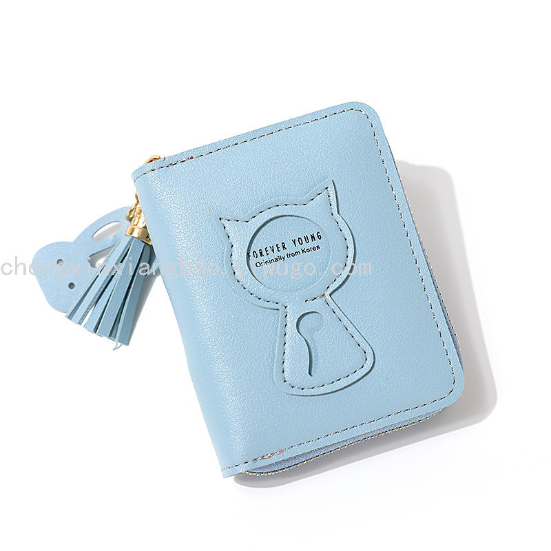 Women&#039;s Wallet Coin Purse Cute Hot Sale Small Wallet Women&#039;s Short Zipper Wallet Cat Mini Change and Key