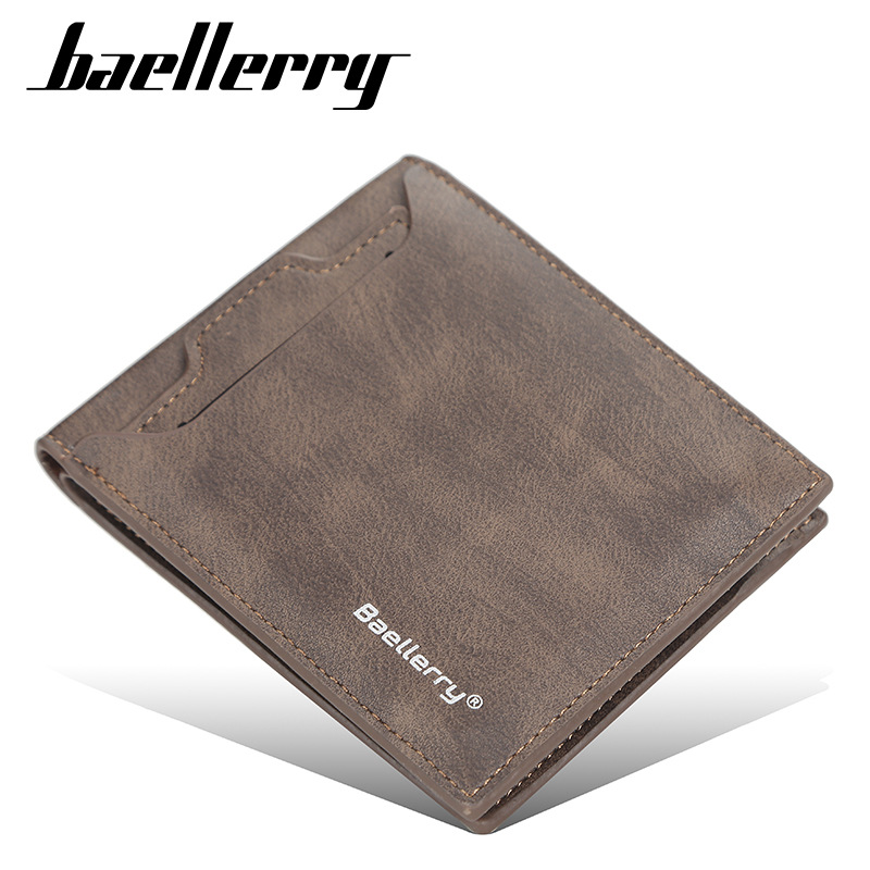 Men&#039;s Short Wallet Korean Style Multiple Card Slots Open Wallet Thin Card Type Simple Coin Purse