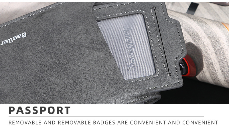 Men's Short Wallet Korean Style Multiple Card Slots Open Wallet Thin Card Type Simple Coin Purse