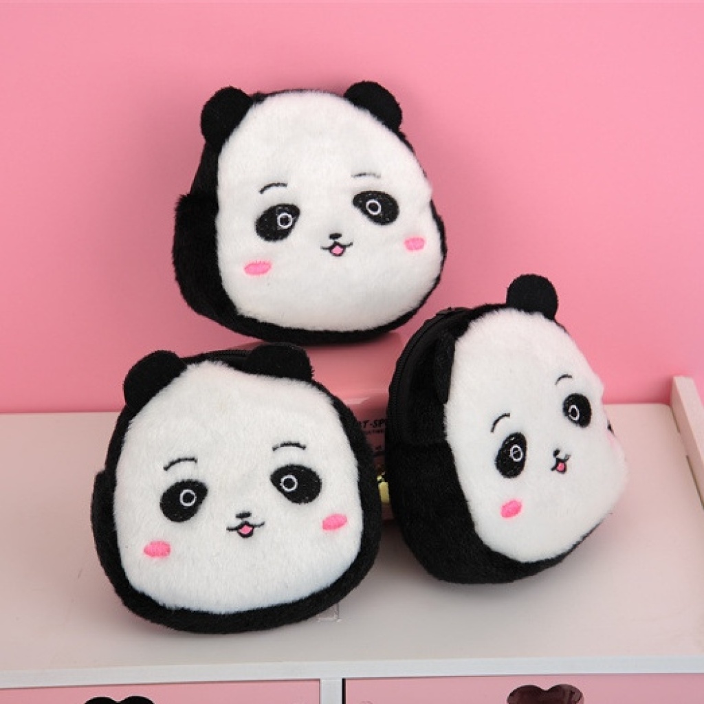 Cute Panda Coin Purse Cartoon Girlish Plush Stereo Pack Bank Card Package Mini Purse Supplies for Night Market D Cute Panda Coin Purse Cartoon Girlish Plush Stereo Pack Bank Card Package Mini Purse Supplies for Night Market D