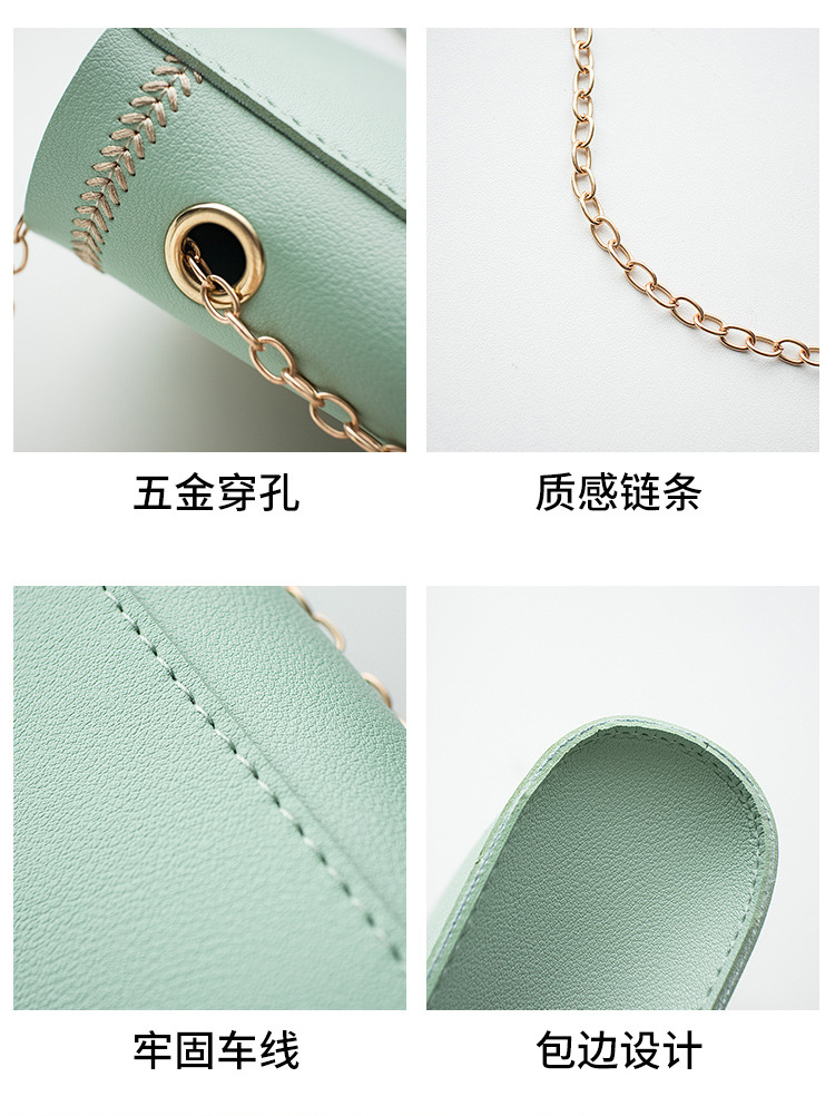 Mobile Phone Bag Sewing Line Women's Bag Color Matching Shoulder Coin Purse Chain Bag Messenger Bag