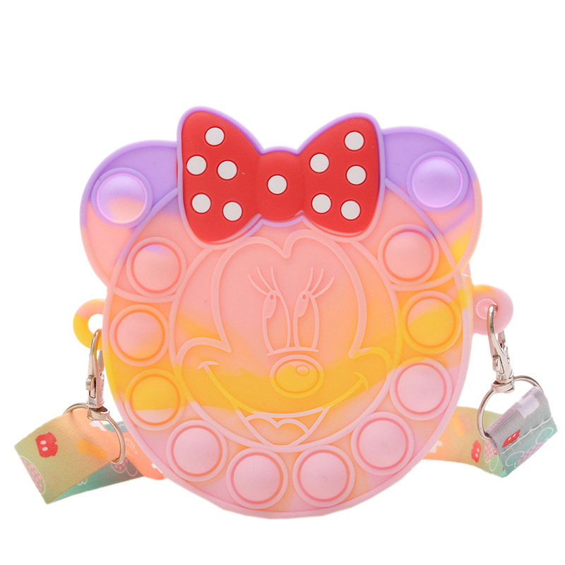 Korean Style Cute Cartoon Children&#039;s Silicone Bag Fashion Mickey Headwear Shoulder Bag Mini Baby Coin Purse Messenger Bag