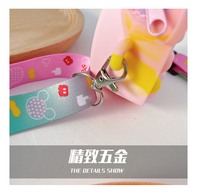 Korean Style Cute Cartoon Children's Silicone Bag Fashion Mickey Headwear Shoulder Bag Mini Baby Coin Purse Messenger Bag