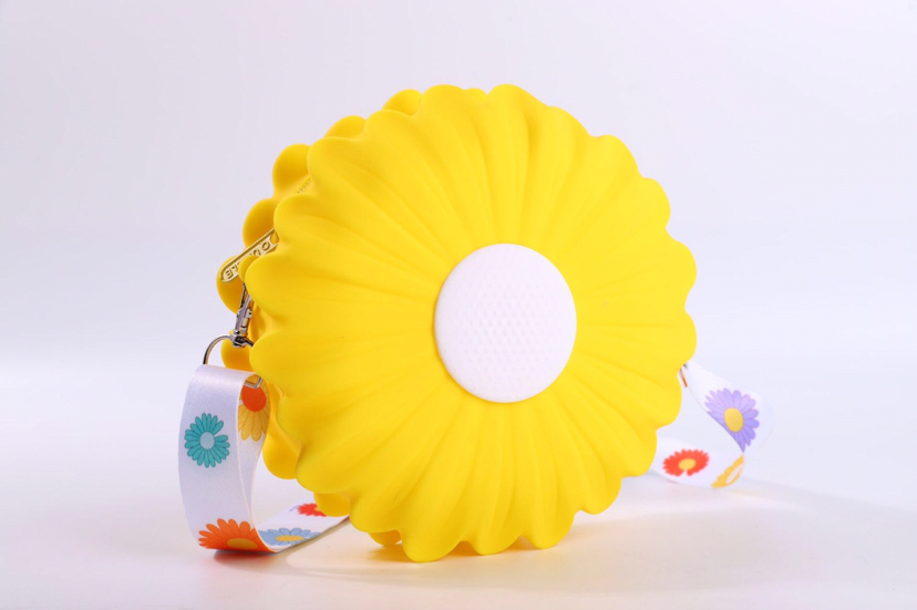 Korean Daisy Silicone Coin Purse Flower Silicone Storage Bag Autumn and Winter New