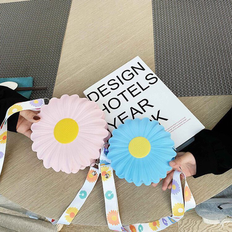 Korean Daisy Silicone Coin Purse Flower Silicone Storage Bag Autumn and Winter New
