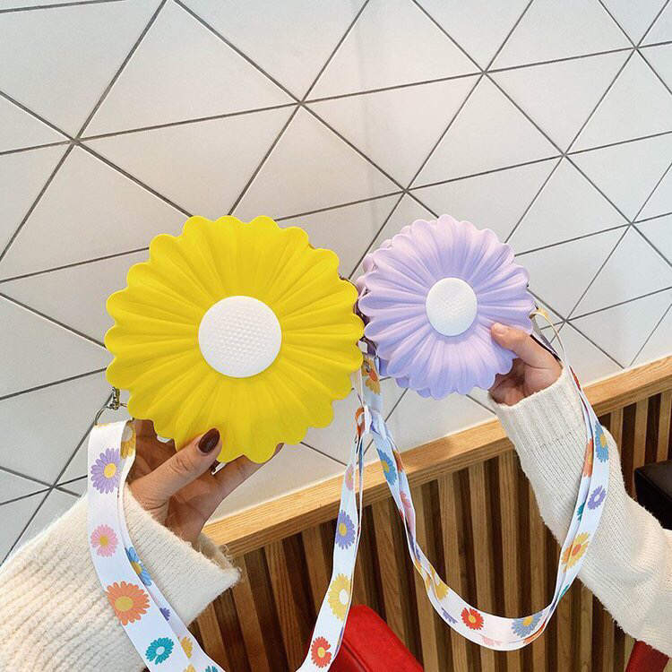Korean Daisy Silicone Coin Purse Flower Silicone Storage Bag Autumn and Winter New