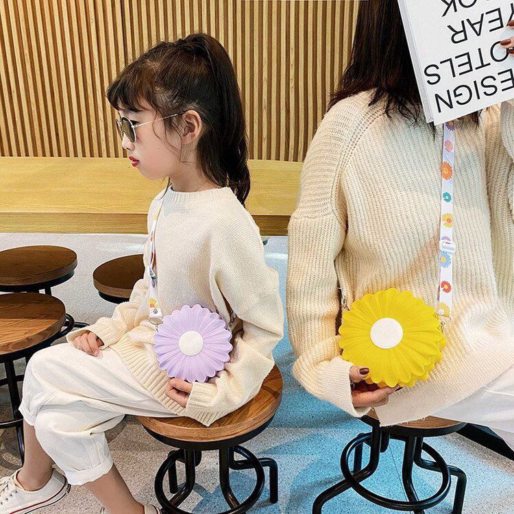 Korean Daisy Silicone Coin Purse Flower Silicone Storage Bag Autumn and Winter New