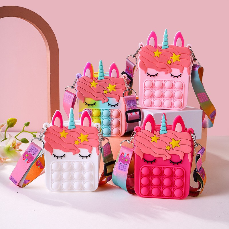 2021 New Rat Killer Pioneer Silicone Bag Decompression Bubble Messenger Bag Cute Mini Children Coin Purse Spot 2021 New Rat Killer Pioneer Silicone Bag Decompression Bubble Messenger Bag Cute Mini Children Coin Purse Spot