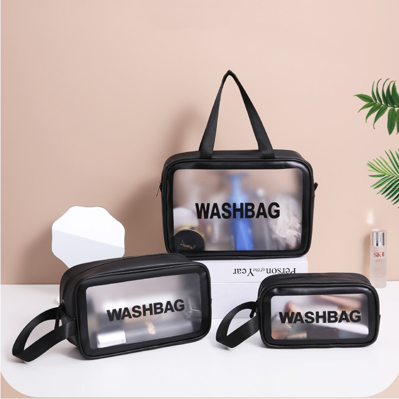 Web celebrity scrubbing cosmetic bag ins wind high-capacity portable travel pu skin wash gargle waterproof cosmetic bag