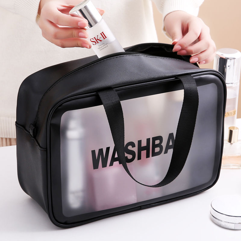 Web celebrity scrubbing cosmetic bag ins wind high-capacity portable travel pu skin wash gargle waterproof cosmetic bag