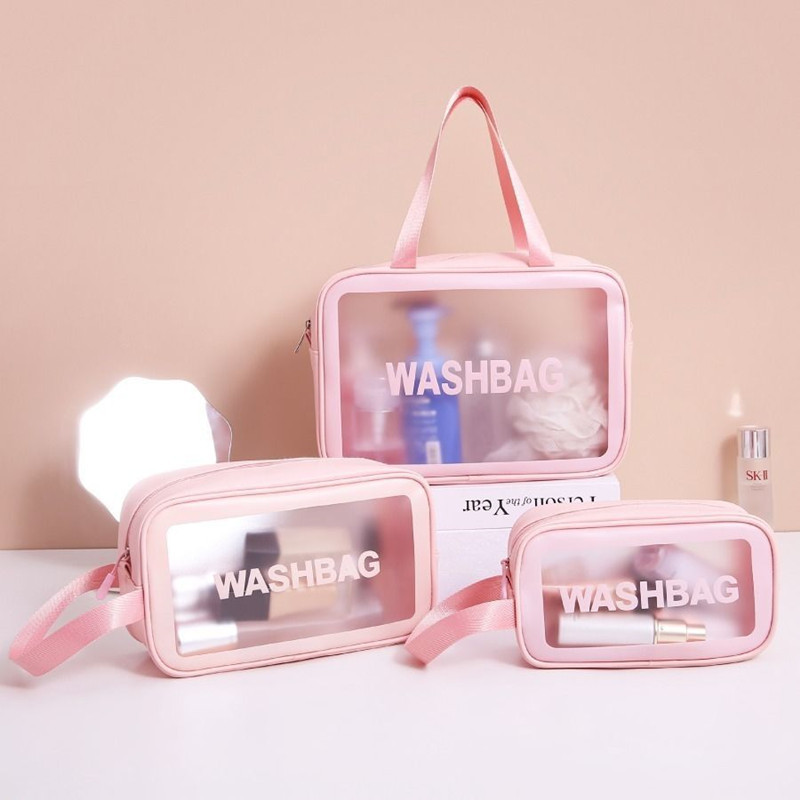 Web celebrity scrubbing cosmetic bag ins wind high-capacity portable travel pu skin wash gargle waterproof cosmetic bag