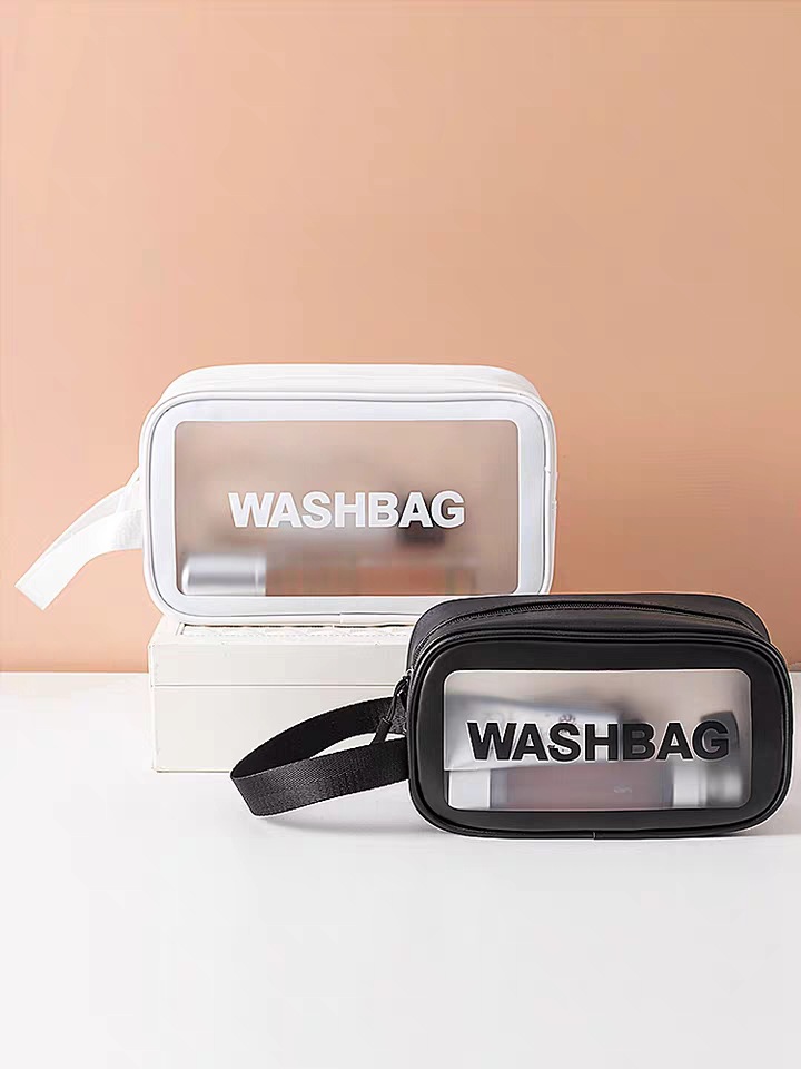 Web celebrity scrubbing cosmetic bag ins wind high-capacity portable travel pu skin wash gargle waterproof cosmetic bag