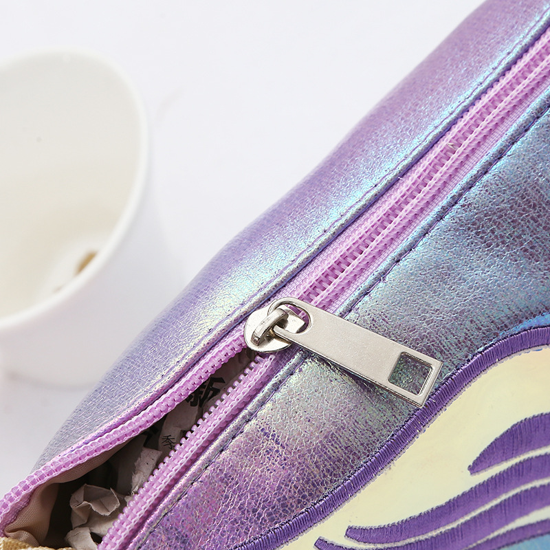 New Cartoon Cosmetic Bag Women's Pu Portable Storage Bag Ins Fishtail Travel Waterproof Cosmetic Bag Wash Bag