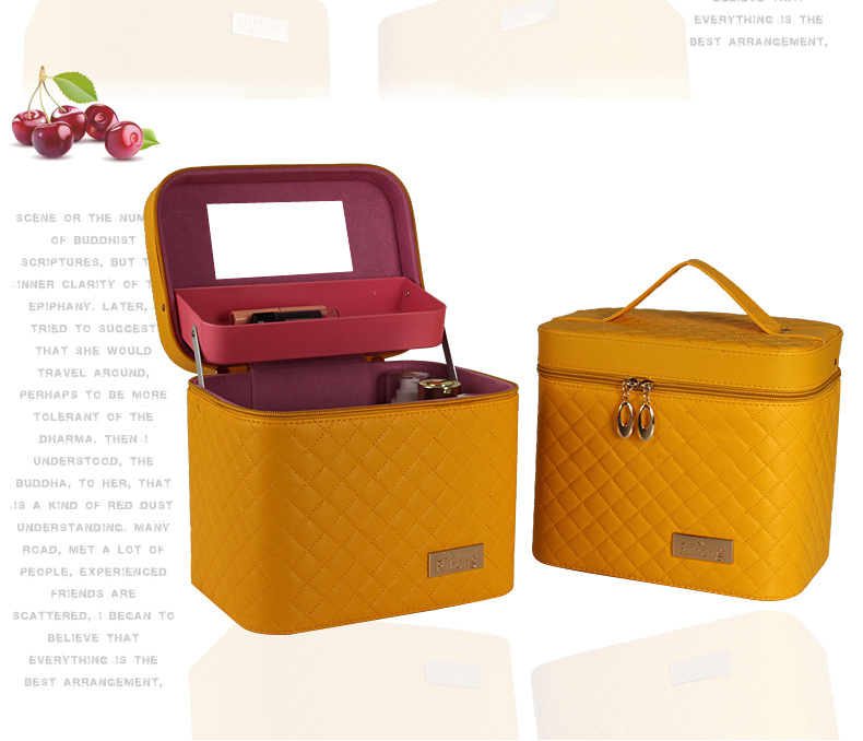 New Korean Large Capacity Large Three-Dimensional Shaping Cosmetic Bag Pu Car Checkered Cosmetic Case Storage Box in Stock Wholesale New Korean Large Capacity Large Three-Dimensional Shaping Cosmetic Bag Pu Car Checkered Cosmetic Case Storage Box in Stock Wholesale