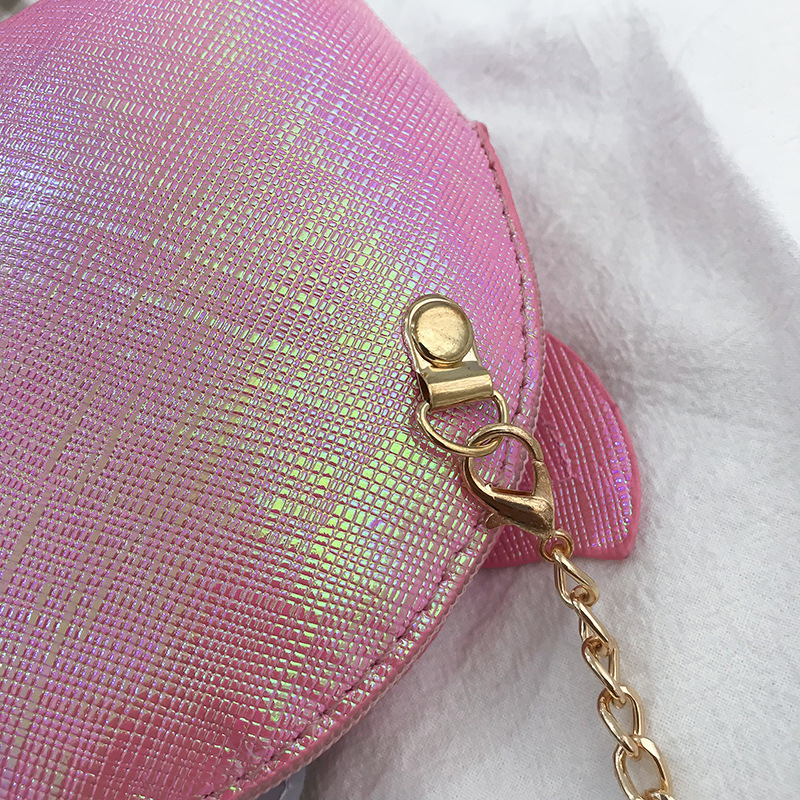 Cute Girl Chain Crossbody Bag New Cartoon Unicorn Chain Women's Bag Shoulder Bag Laser Women's Cosmetic Bag