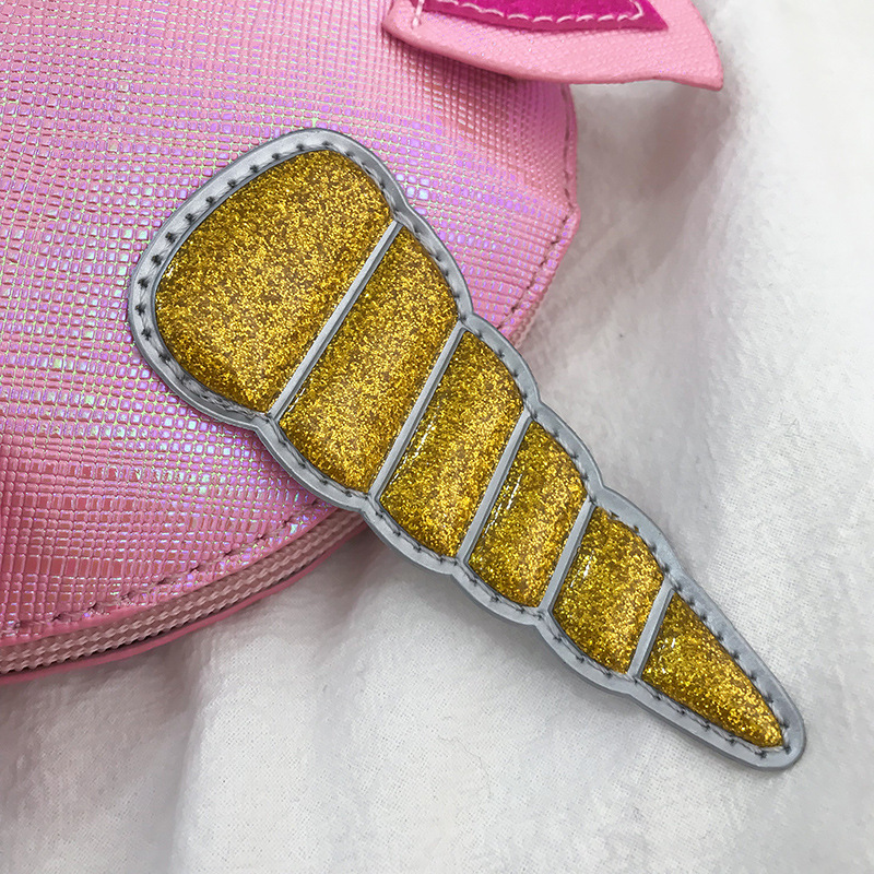 Cute Girl Chain Crossbody Bag New Cartoon Unicorn Chain Women's Bag Shoulder Bag Laser Women's Cosmetic Bag
