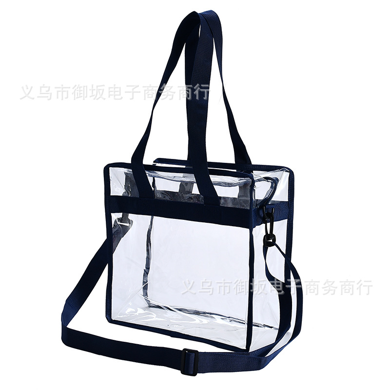 transparent PVC tricolor travel toiletry bag cosmetic bag portable large capacity waterproof oneshoulder bag