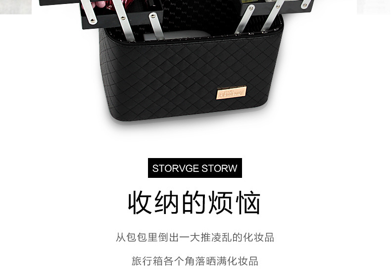 Korean-Style Multi-Layer Large Capacity Korean Cosmetic Bag Storage Box Jewelry Storage Box Portable Travel Storage Bag Cosmetic Case Korean-Style Multi-Layer Large Capacity Korean Cosmetic Bag Storage Box Jewelry Storage Box Portable Travel Storage Bag Cosmetic Case