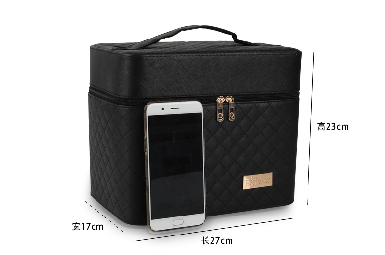 Korean-Style Multi-Layer Large Capacity Korean Cosmetic Bag Storage Box Jewelry Storage Box Portable Travel Storage Bag Cosmetic Case Korean-Style Multi-Layer Large Capacity Korean Cosmetic Bag Storage Box Jewelry Storage Box Portable Travel Storage Bag Cosmetic Case