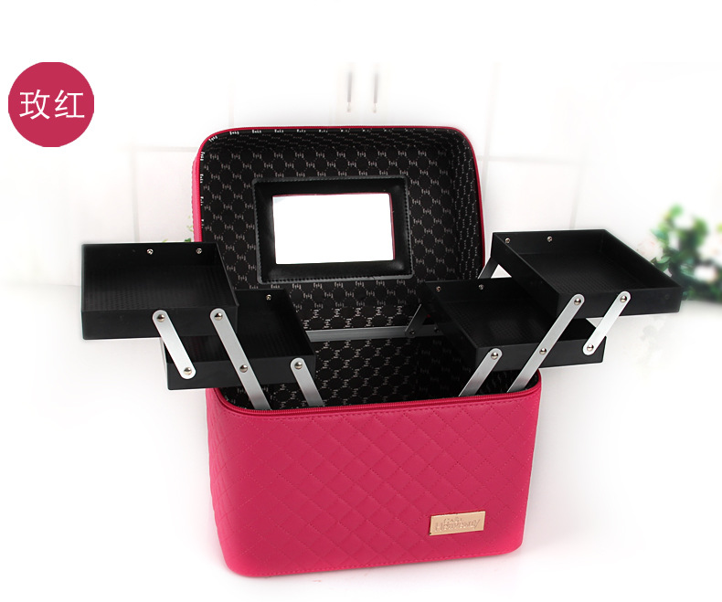 Korean-Style Multi-Layer Large Capacity Korean Cosmetic Bag Storage Box Jewelry Storage Box Portable Travel Storage Bag Cosmetic Case Korean-Style Multi-Layer Large Capacity Korean Cosmetic Bag Storage Box Jewelry Storage Box Portable Travel Storage Bag Cosmetic Case