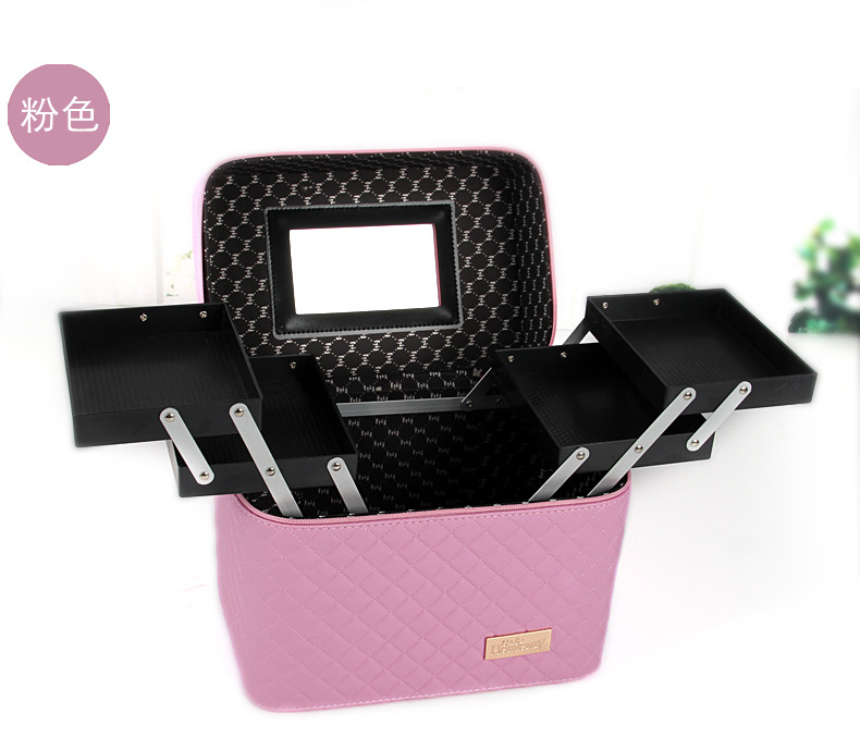Korean-Style Multi-Layer Large Capacity Korean Cosmetic Bag Storage Box Jewelry Storage Box Portable Travel Storage Bag Cosmetic Case Korean-Style Multi-Layer Large Capacity Korean Cosmetic Bag Storage Box Jewelry Storage Box Portable Travel Storage Bag Cosmetic Case