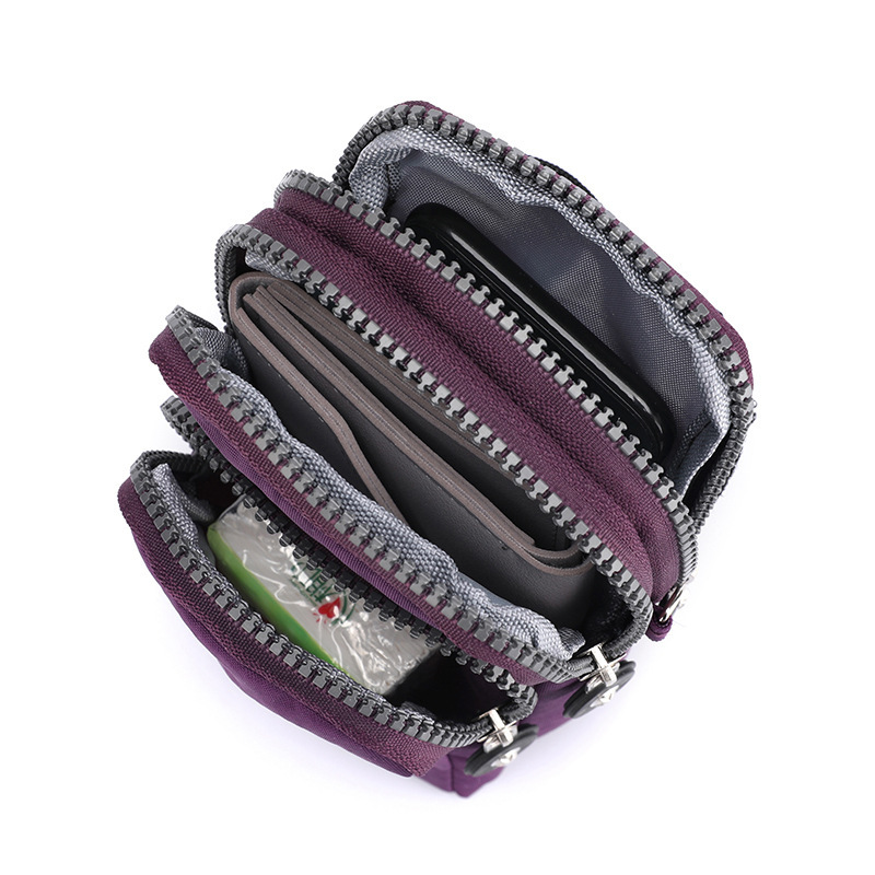 Mom Bag New Crossbody Mobile Cosmetic Bag Korean Style Shoulder Bag Arm Bag Super Practical Multi-Layer Zipper Pouch