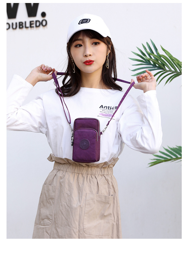 Mom Bag New Crossbody Mobile Cosmetic Bag Korean Style Shoulder Bag Arm Bag Super Practical Multi-Layer Zipper Pouch