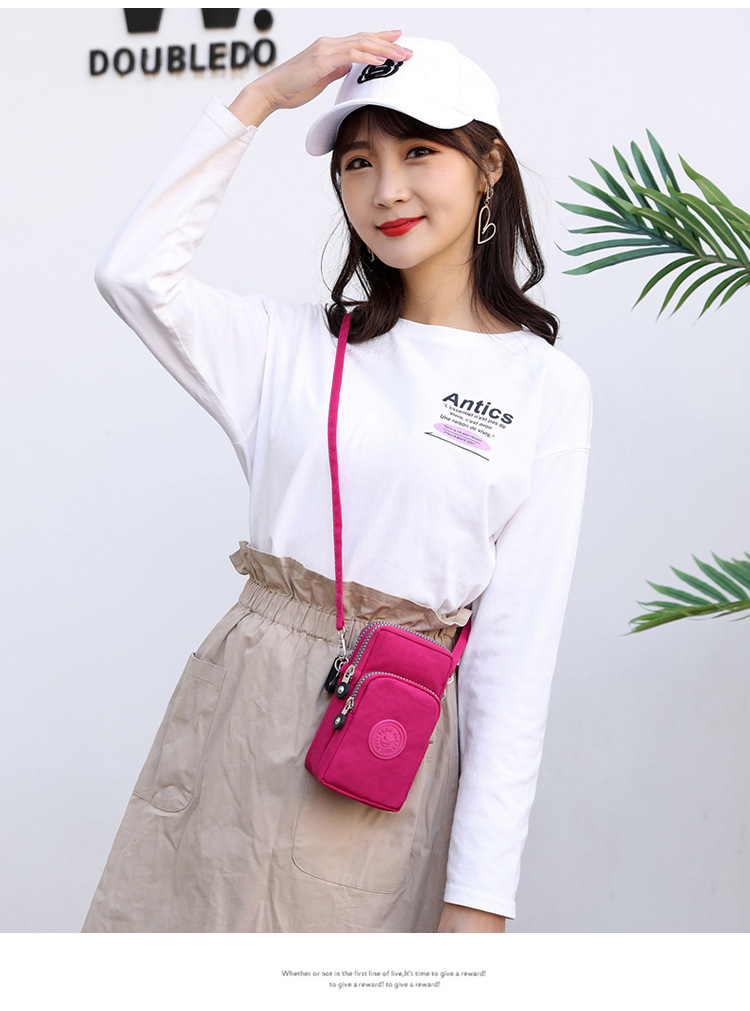 Mom Bag New Crossbody Mobile Cosmetic Bag Korean Style Shoulder Bag Arm Bag Super Practical Multi-Layer Zipper Pouch