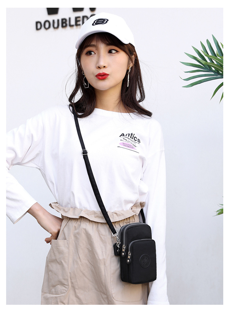 Mom Bag New Crossbody Mobile Cosmetic Bag Korean Style Shoulder Bag Arm Bag Super Practical Multi-Layer Zipper Pouch