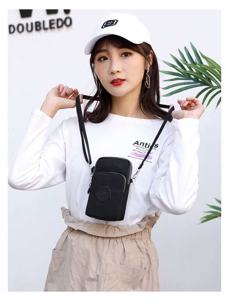Mom Bag New Crossbody Mobile Cosmetic Bag Korean Style Shoulder Bag Arm Bag Super Practical Multi-Layer Zipper Pouch