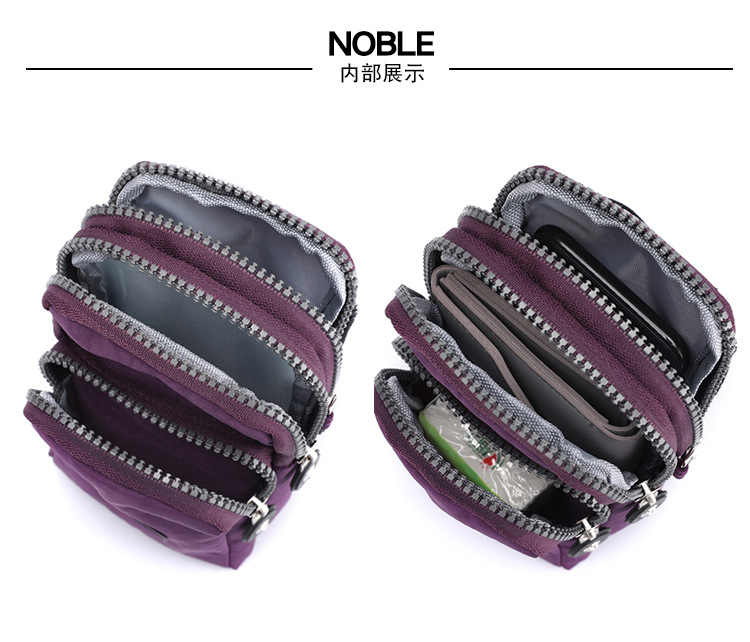 Mom Bag New Crossbody Mobile Cosmetic Bag Korean Style Shoulder Bag Arm Bag Super Practical Multi-Layer Zipper Pouch