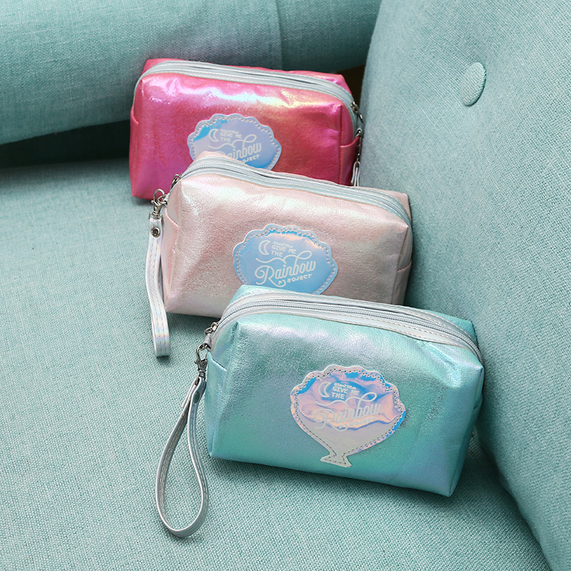 New Pu Women's Cosmetic Bag Laser Shell Creative Octagonal Bag Travel Portable Storage Bag Portable Personal Hygiene Bag New Pu Women's Cosmetic Bag Laser Shell Creative Octagonal Bag Travel Portable Storage Bag Portable Personal Hygiene Bag