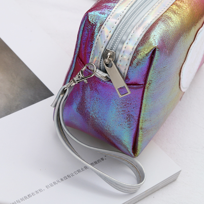 New Pu Women's Cosmetic Bag Laser Shell Creative Octagonal Bag Travel Portable Storage Bag Portable Personal Hygiene Bag New Pu Women's Cosmetic Bag Laser Shell Creative Octagonal Bag Travel Portable Storage Bag Portable Personal Hygiene Bag