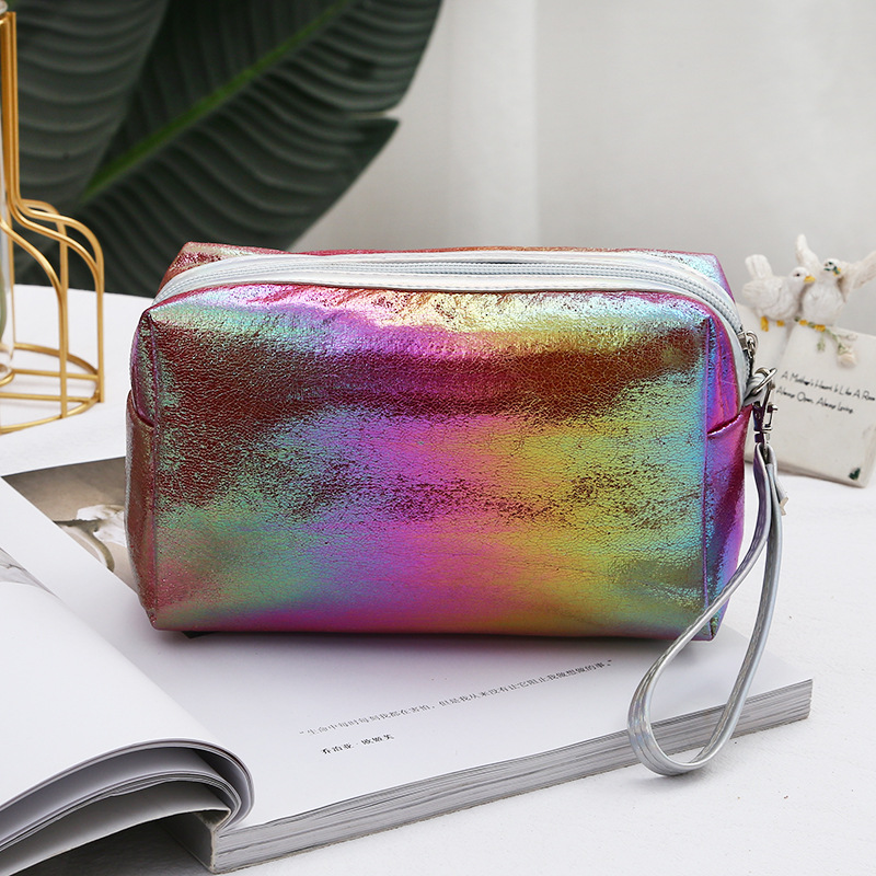New Pu Women's Cosmetic Bag Laser Shell Creative Octagonal Bag Travel Portable Storage Bag Portable Personal Hygiene Bag New Pu Women's Cosmetic Bag Laser Shell Creative Octagonal Bag Travel Portable Storage Bag Portable Personal Hygiene Bag