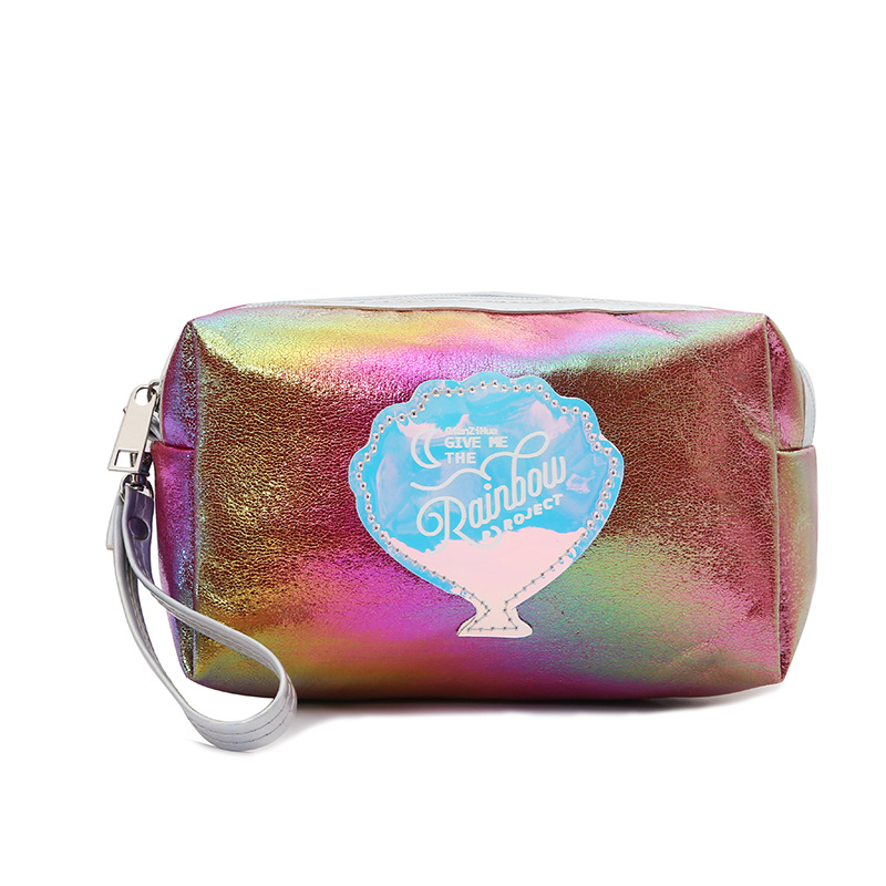 New Pu Women's Cosmetic Bag Laser Shell Creative Octagonal Bag Travel Portable Storage Bag Portable Personal Hygiene Bag New Pu Women's Cosmetic Bag Laser Shell Creative Octagonal Bag Travel Portable Storage Bag Portable Personal Hygiene Bag